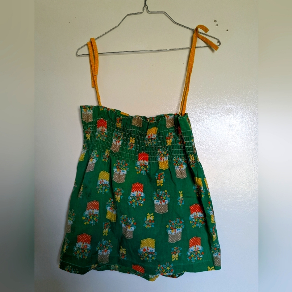 70s tie strap top